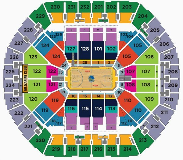 Golden State Warriors Seating Chart View