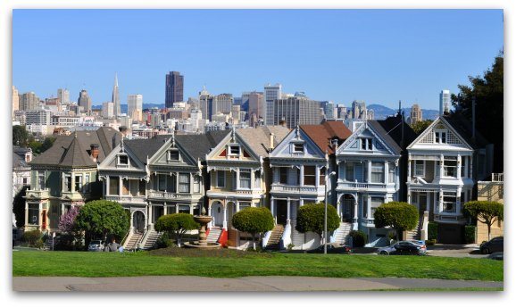 Cable Car Near The Painted Ladies Cable Car Near The Painted Ladies