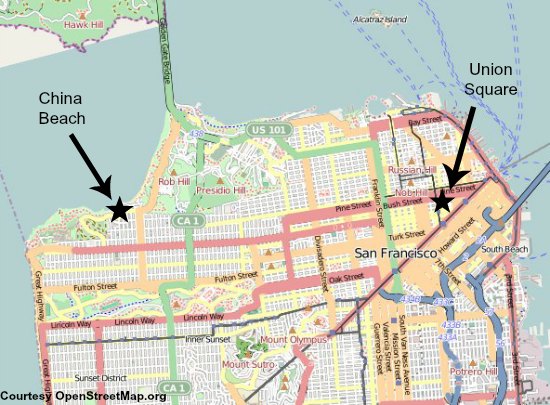 China Beach San Francisco Tips To Visit China Beach Map