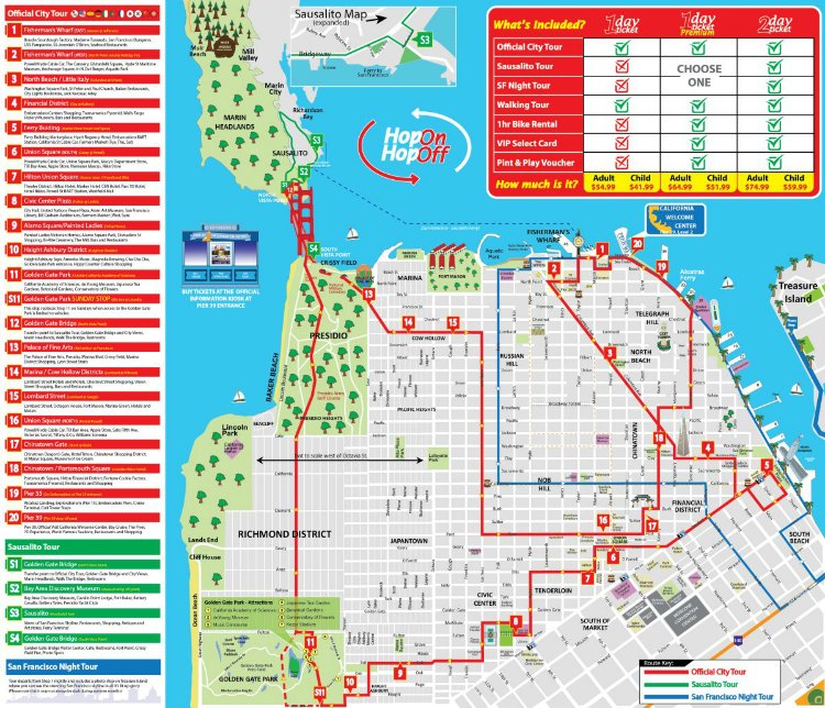 sf big bus tour map