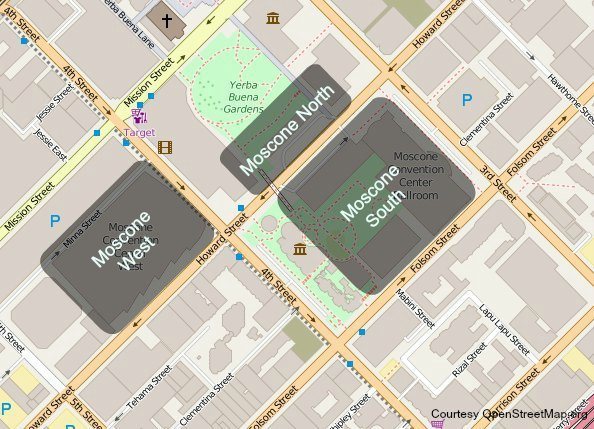 Sf Bay Area Super Bowl 50 February 7 2016 Moscone Map