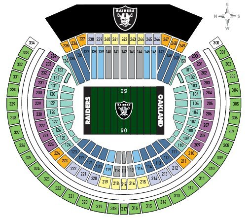 Oakland Coliseum Seating Chart Raiders