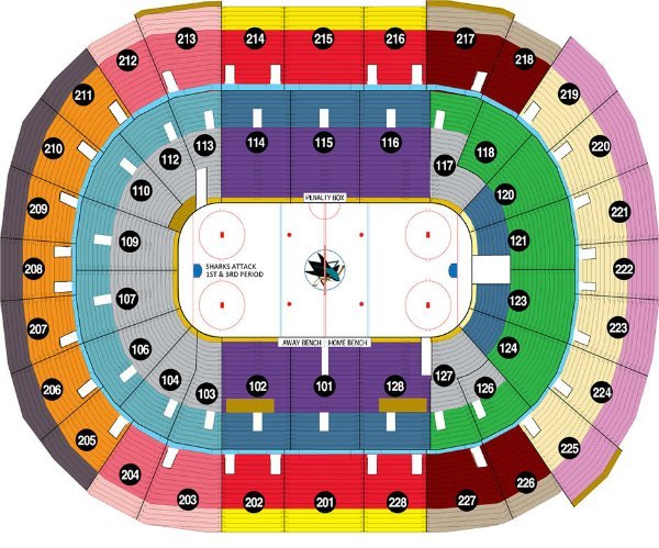 San Jose Sharks Sap Center Seating Chart