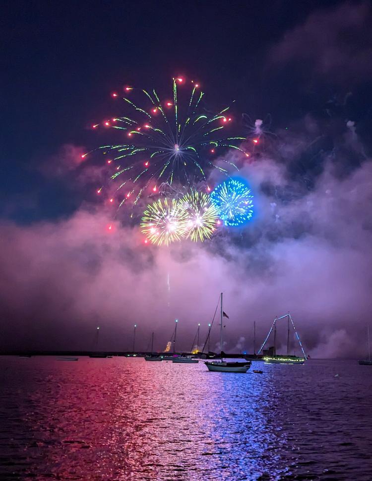 Fourth of July fireworks over the San Francisco Bay