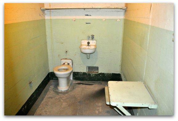 A look inside one of the cells at Alcatraz Island