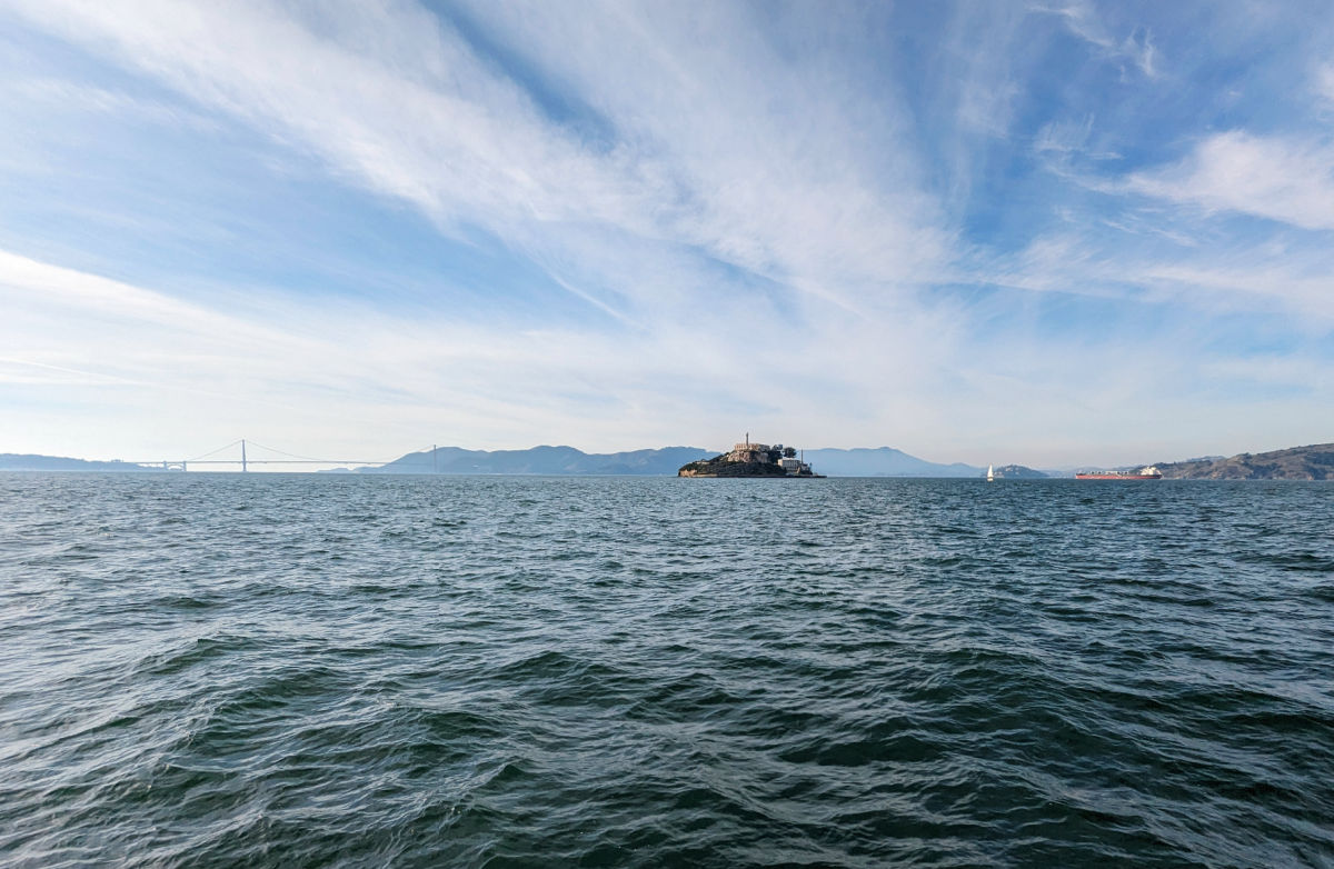 A look at Alcatraz from the ferry