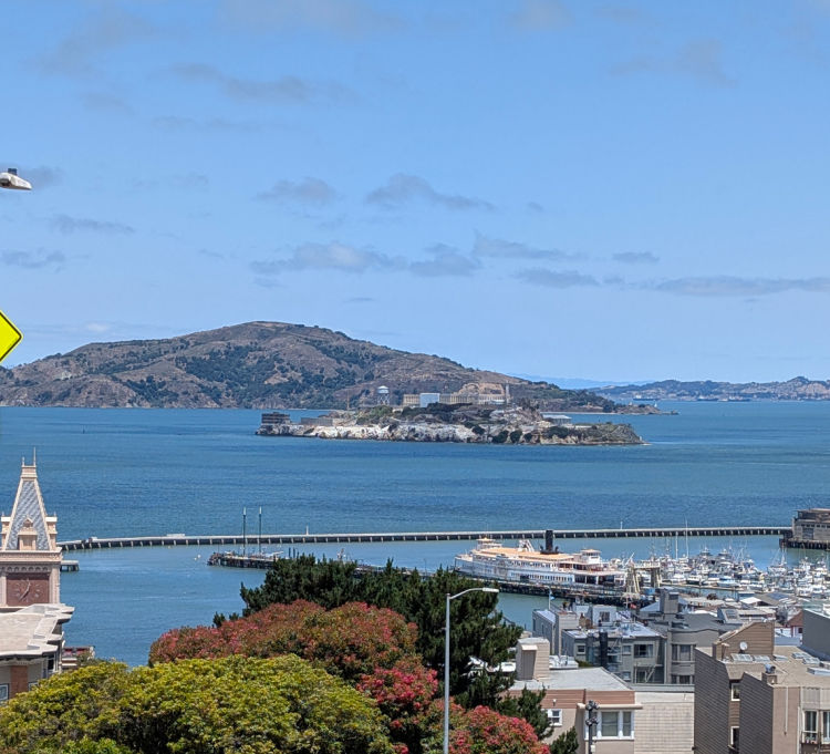Alcatraz Island from Larkin Street
