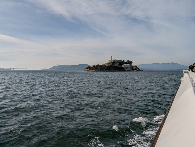 Winter brings sweeping clouds over Alcatraz and the Golden Gate Bridge