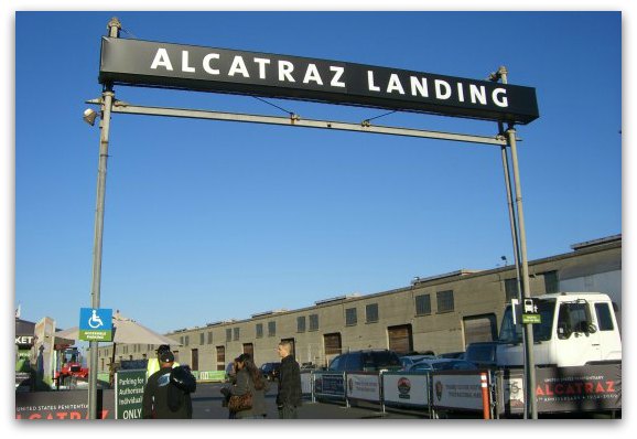 The Alcatraz Landing sign in San Francisco