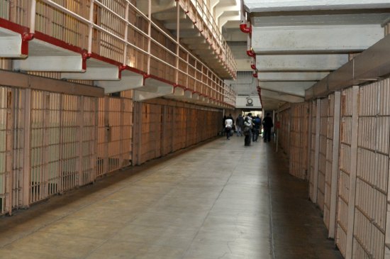 Pictures from inside Alcatraz during the night tour.