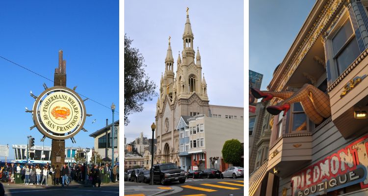 Walking Tour locations in San Francisco