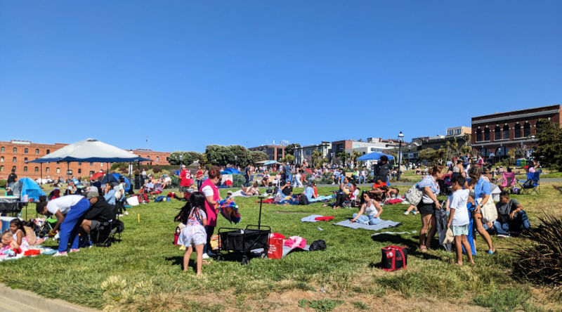 Afternoon at Aquatic Park on Fourth of July San Francisco