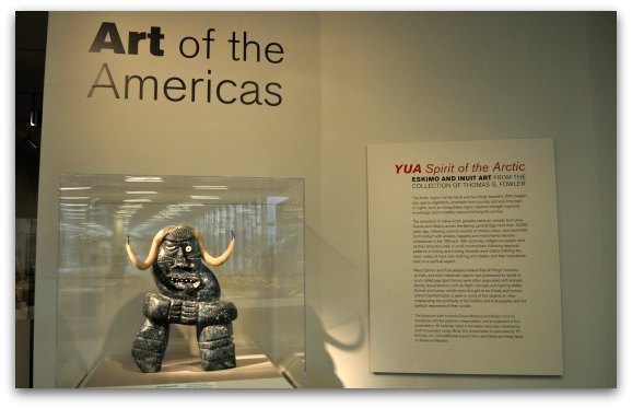 The entrance to the Art of the Americas Gallery at the de Young Fine Arts Museum in San Francisco's Golden Gate Park