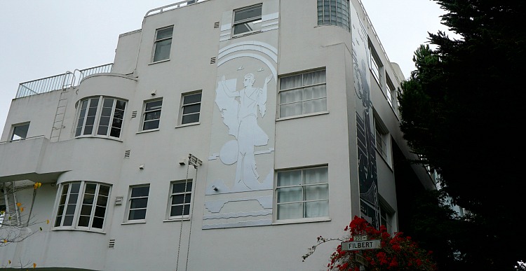 Art Deco Works on a Building in Telegraph Hill