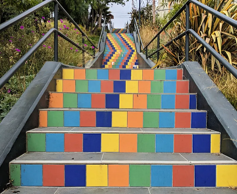 The Tompkins Steps in San Francisco's Bernal Heights District The Tompkins Steps in San Francisco's Bernal Heights District