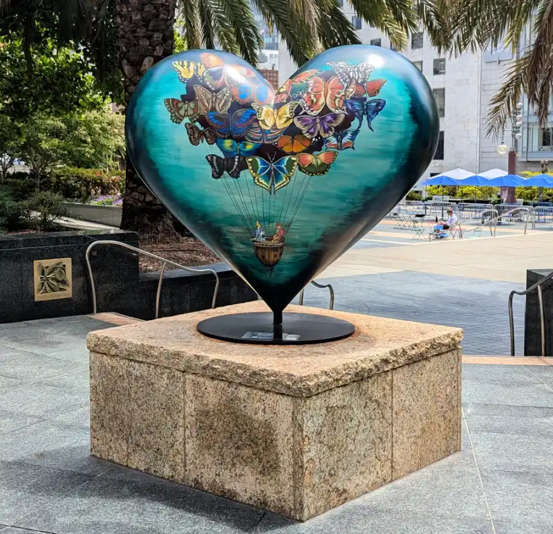 One of the hearts on Union Square One of the hearts on Union Square