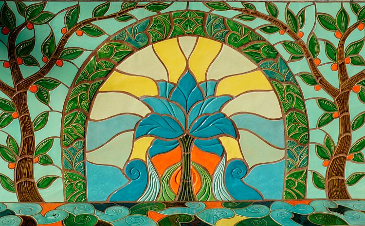 Bench details for the Lincoln Park Steps