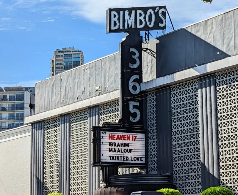 Bimbo's 365, a concert venue in San Francisco