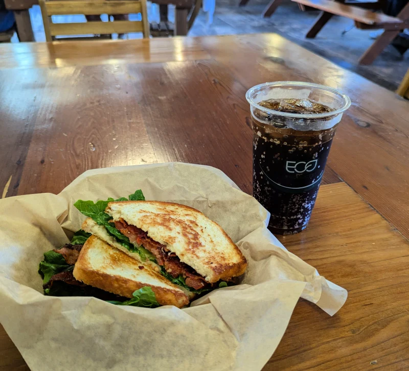 The "famous" BLT at the Blue Heron Lake Boathouse