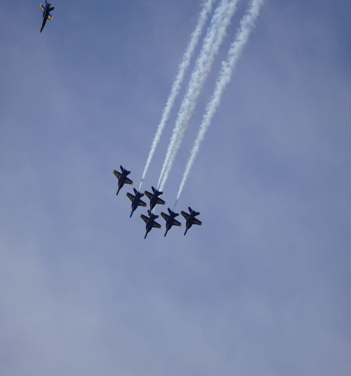 Smoke from the Blue Angels