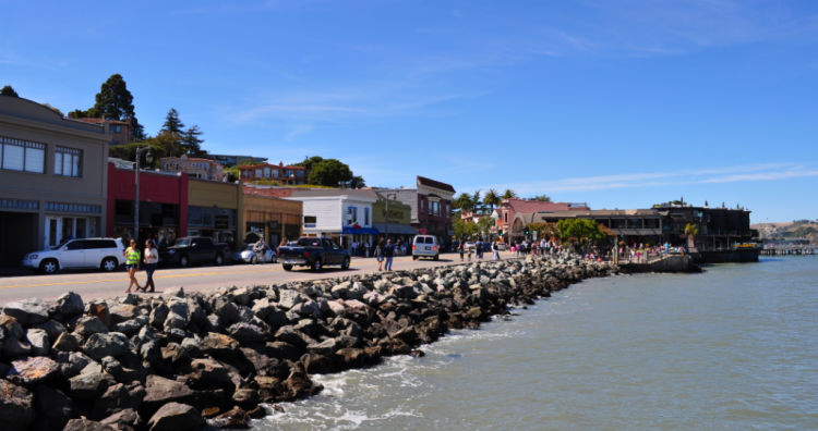 A view of Bridgeway in Sausalito
