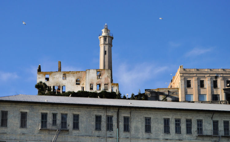 Buildings on Alcatraz Island