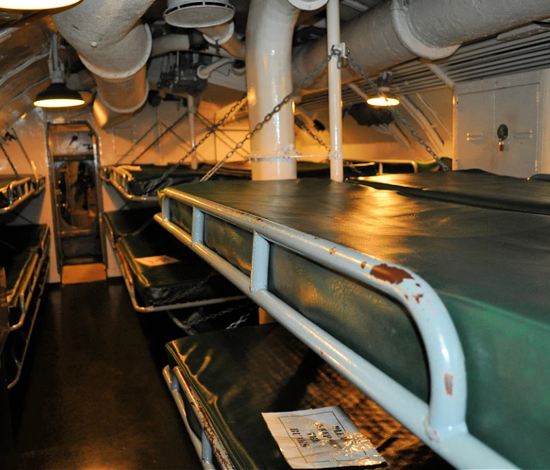 The sleeping quarters on the USS Pampanito The sleeping quarters on the USS Pampanito