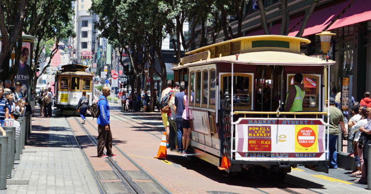 Cable Cars in Union Square