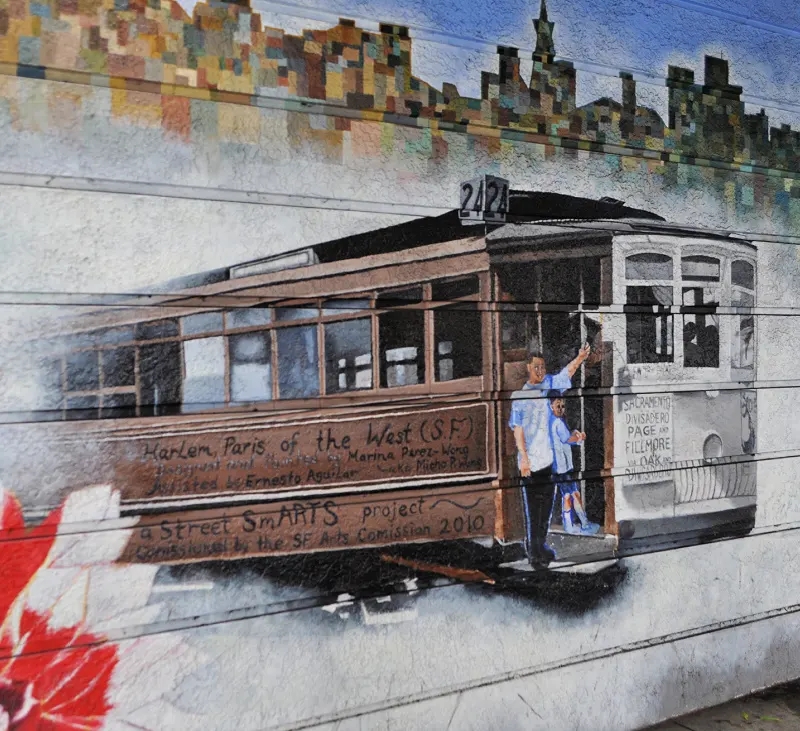 Cable Car Mural in San Francisco's Alamo Square District
