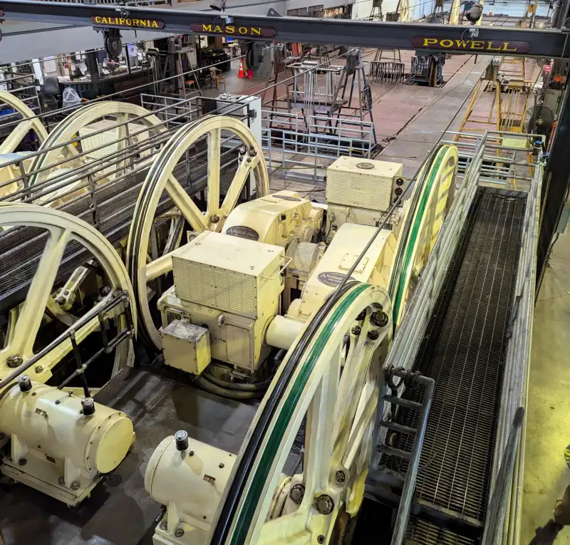 Cables at the Cable Car Museum in San Francisco Cables at the Cable Car Museum in San Francisco