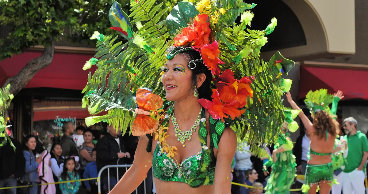 A performer during the Carnaval Parade in San Francisco