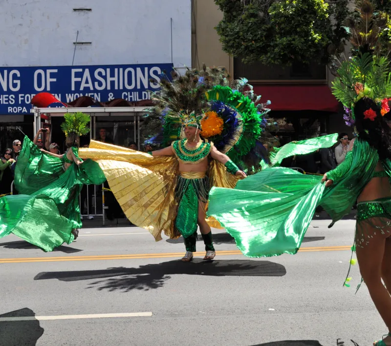 Performers at the Carnaval Parade in San Francisco