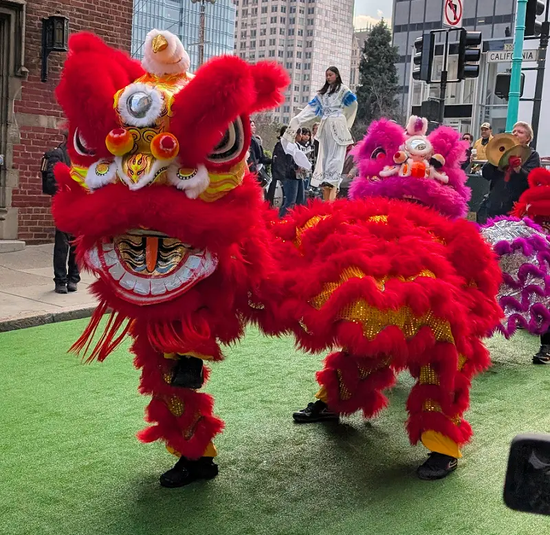 Lion Dancers at the Chinese New Year in San Francisco Lion Dancers at the Chinese New Year in San Francisco