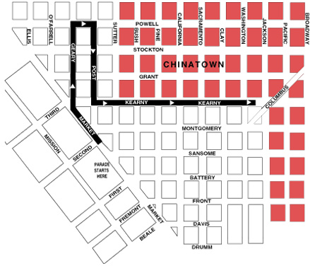 Chinese New Year Parade Route for 2025