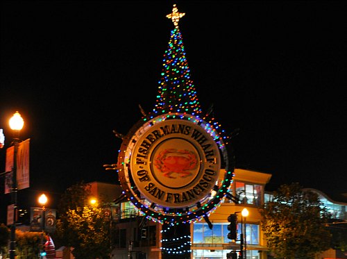 Christmas Lights in Fisherman's Wharf