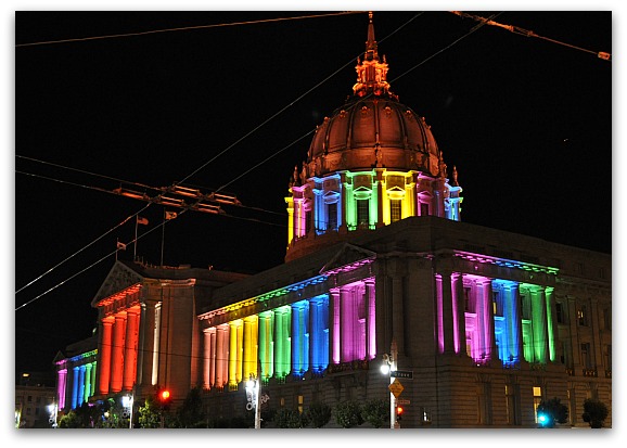 LGBTQI SF City Hall Colors
