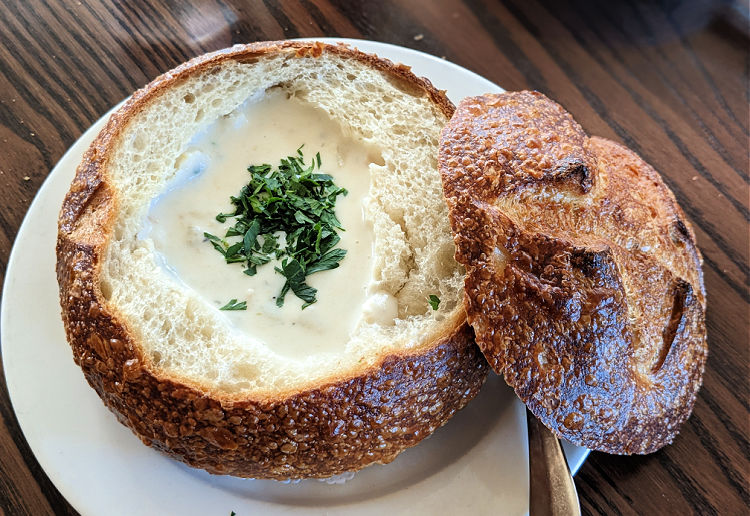Clam Chowder at Scomas