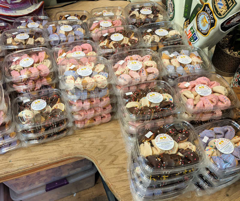 Cookies for Sale at the Golden Gate Fortune Cookie Company in San Francisco Cookies for Sale at the Golden Gate Fortune Cookie Company in San Francisco