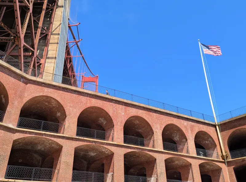 View from the courtyard of Fort Point National Historic Site