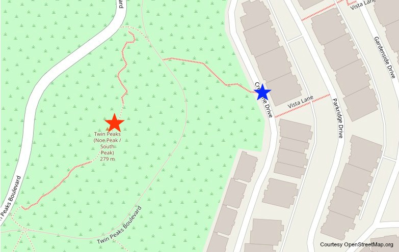 Crestline Trail Map SF