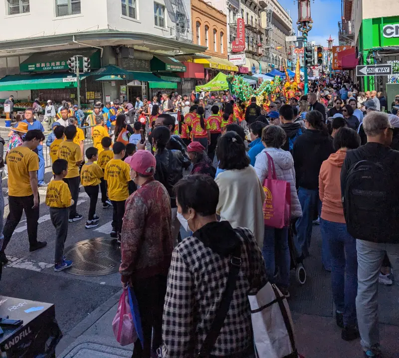 Crowds for the Autumn Moon Festival