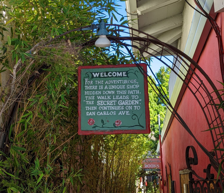 Cute sign for a shop in Carmel, California