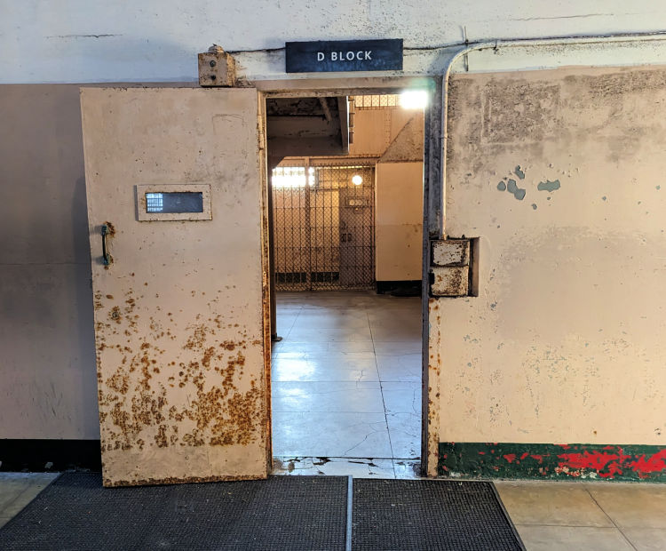 D Block on Alcatraz Island