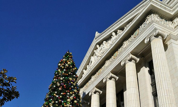 Clear blue skies in San Francisco in December