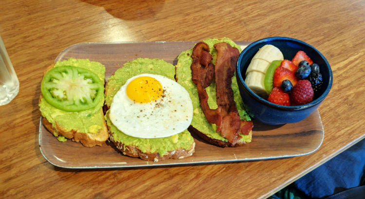 Avocado Toast Trio at Eight AM in Fisherman's Wharf