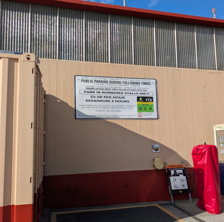 Employee Lot at the Golden Gate Bridge