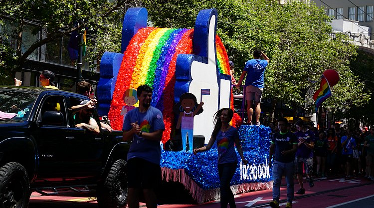 Facebook Pride Float Facebook Pride Float