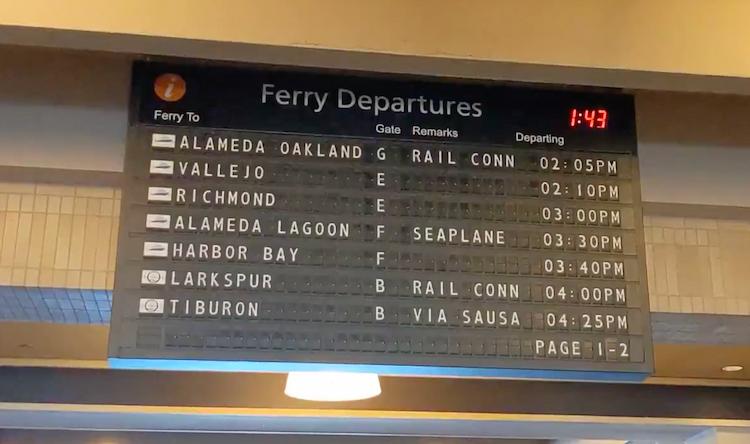Ferry schedule San Francisco Ferry Building