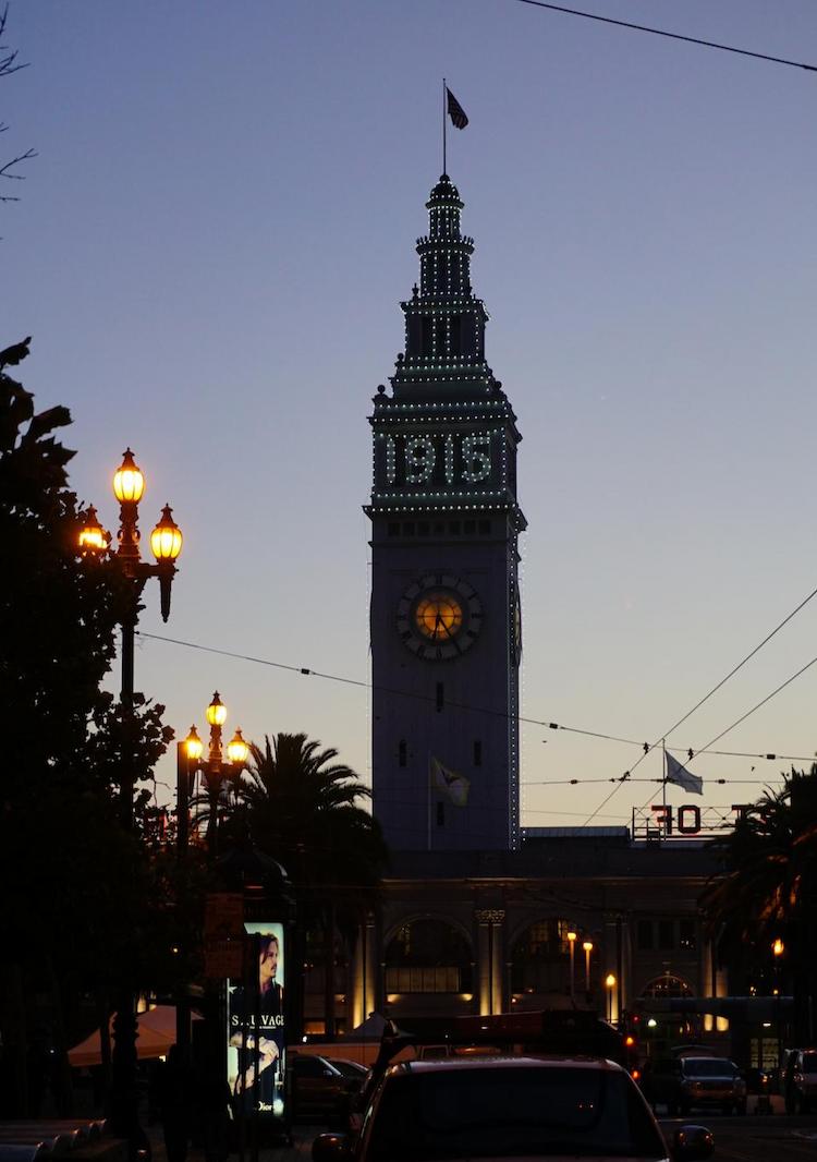 The Ferry Building at twilight
