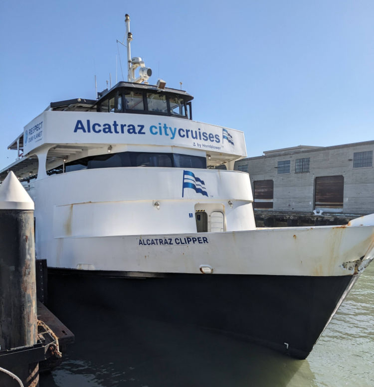 The ferry boat to Alcatraz from San Francisco